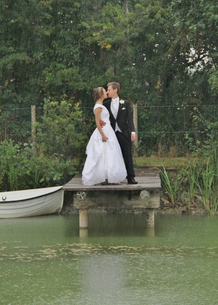 Kissing in the rain on the jetty small